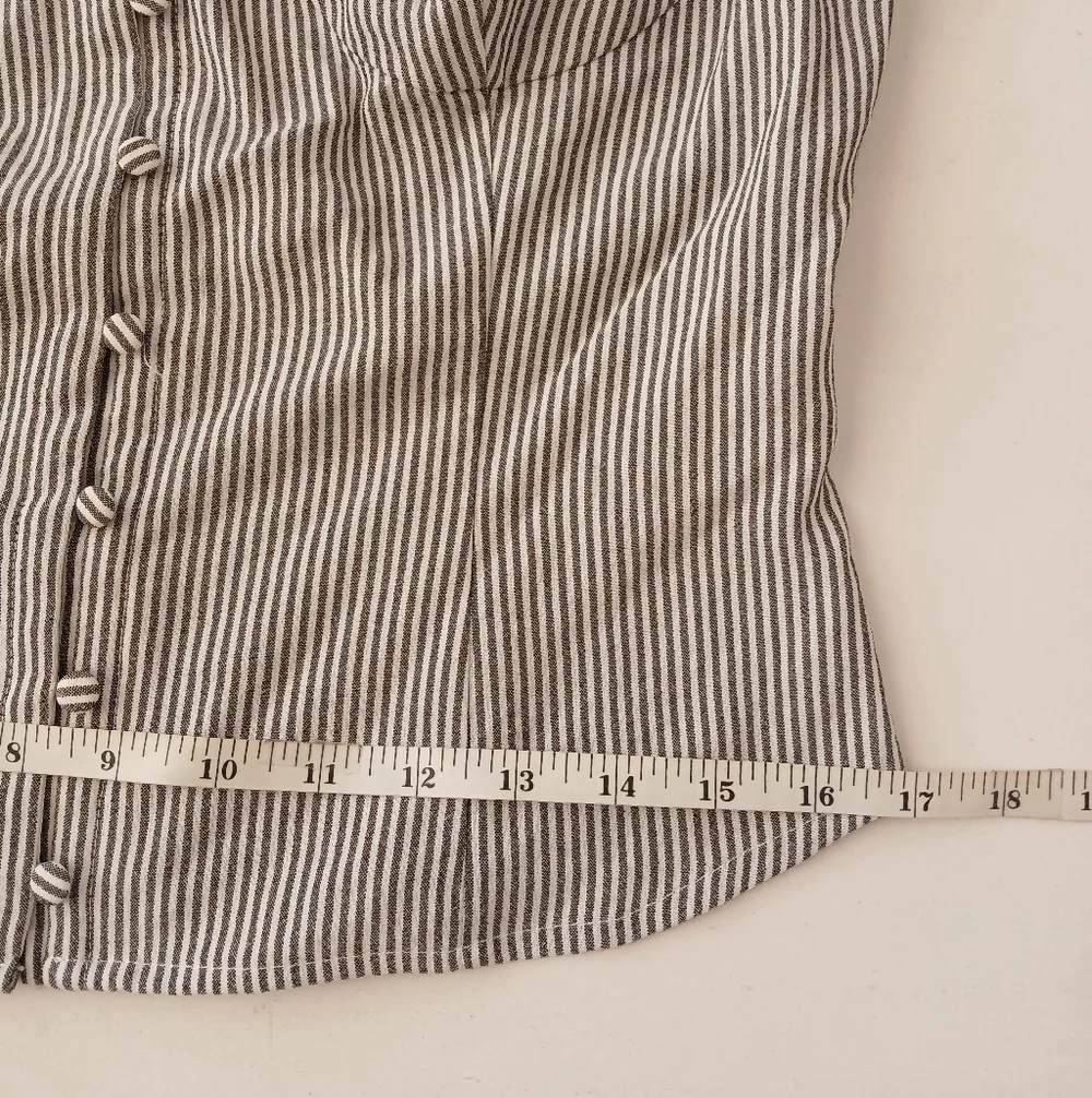 THURSDAYS and every other day" PinstripedStriped Black and White  Blouse SZ Med - Picture 12 of 16